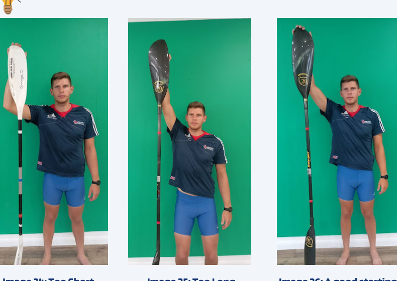 Paddle too short, too long, and a starting length